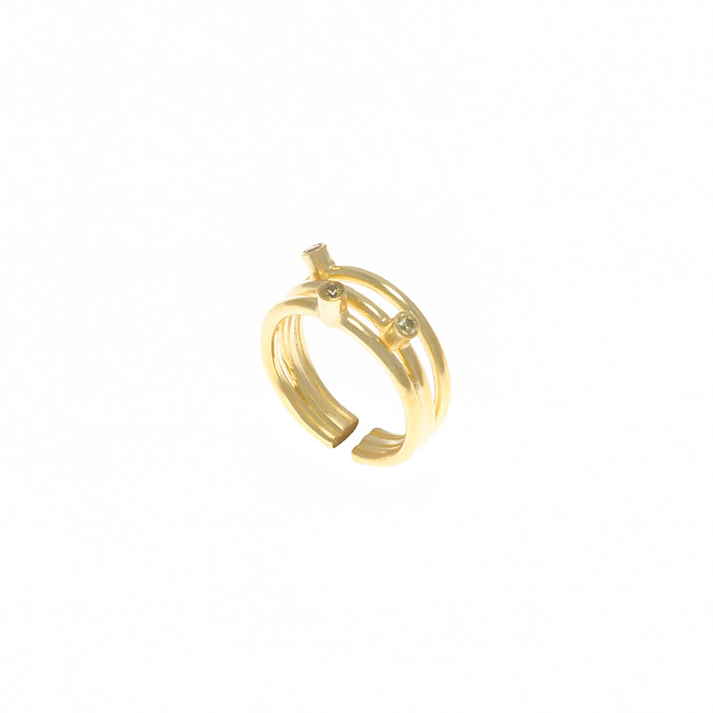 Devant Χρυσό Δαχτυλίδι Κίτρινο Ζιργκόν